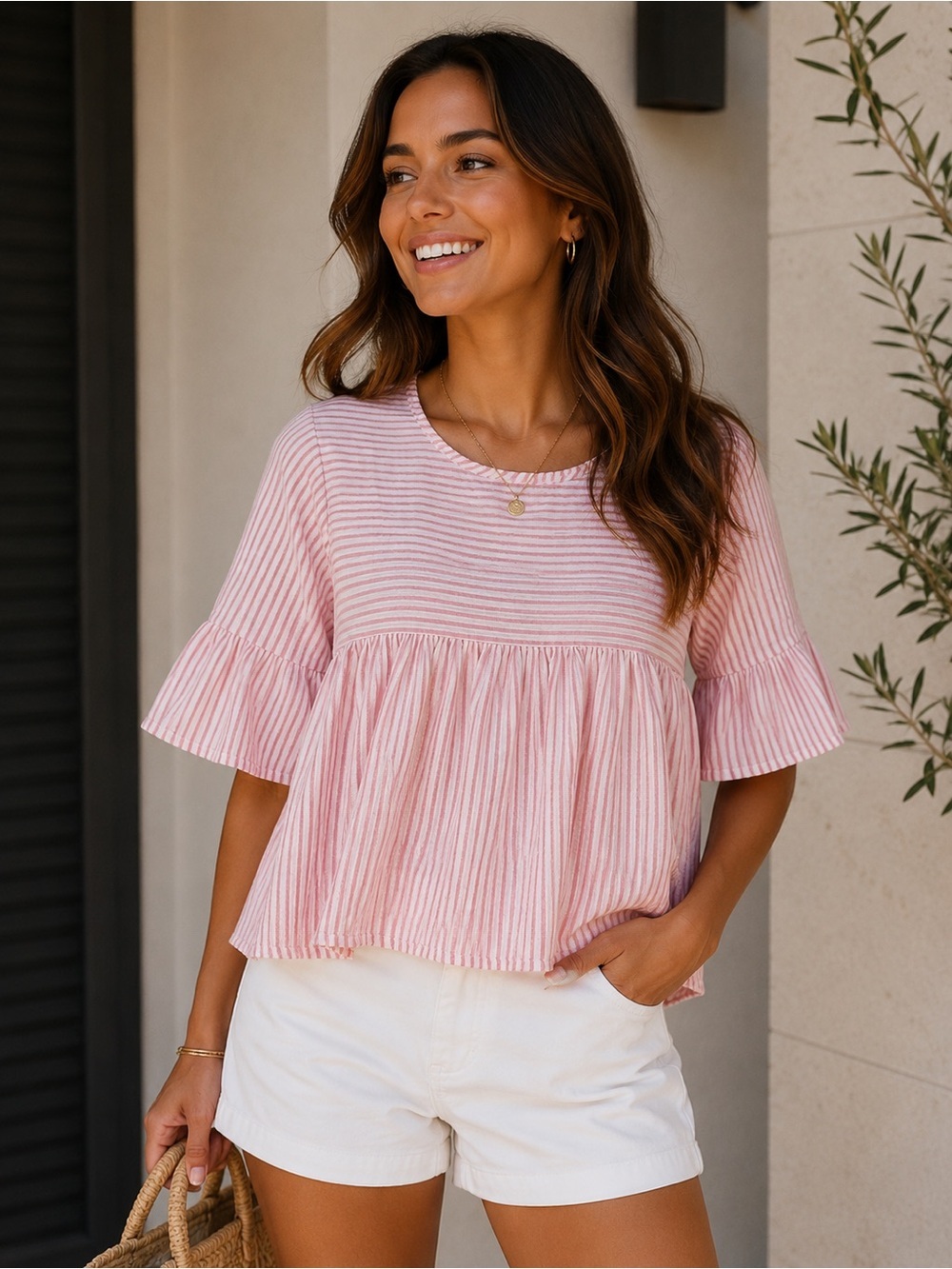 Sweet striped blouse PIMKE Collection Small/Medium
